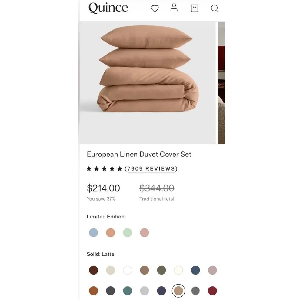 Quince shams airy softens